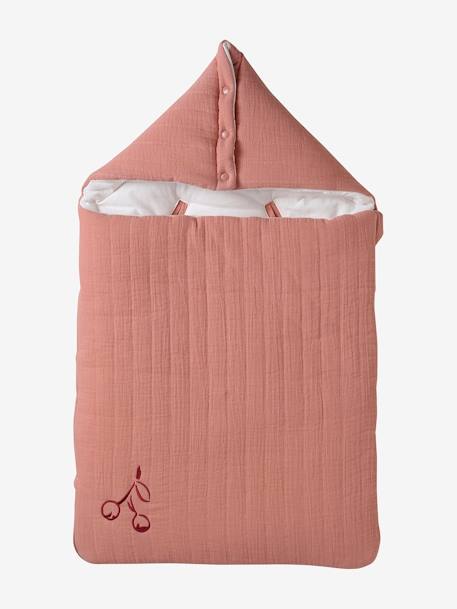Vertbaudet - Nid d'ange léger en gaze de coton rose