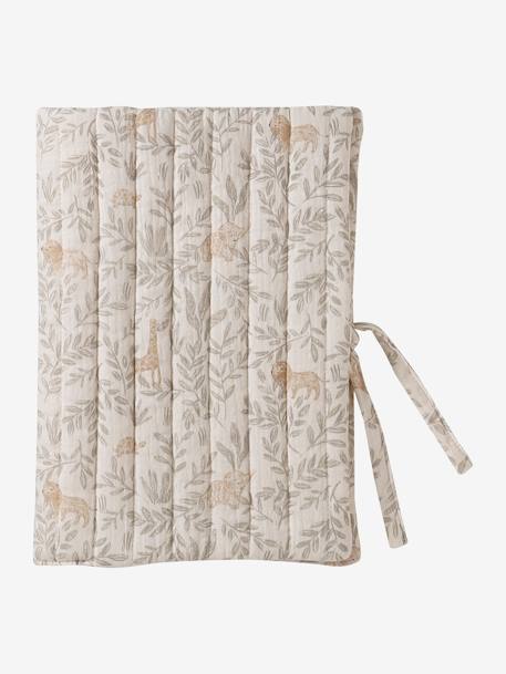 Coffret cadeau naissance 8 pièces : 1 hochet, 1 tapis à langer nomade, 5 lingettes, 1 pochette Babylone+Bayou+blanc imprimé 6 - vertbaudet enfant 