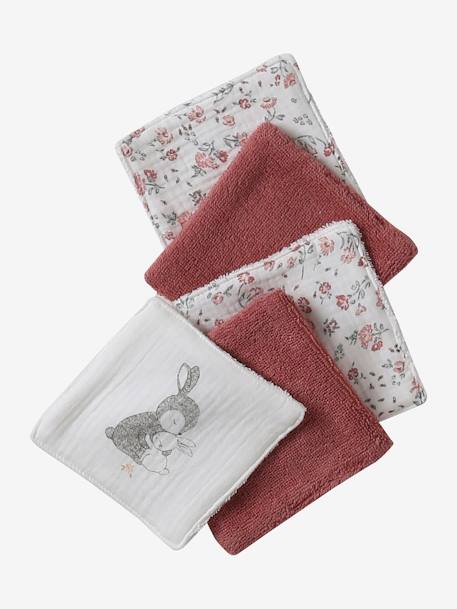 Coffret cadeau naissance 8 pièces : 1 hochet, 1 tapis à langer nomade, 5 lingettes, 1 pochette Babylone+Bayou+blanc imprimé 22 - vertbaudet enfant 