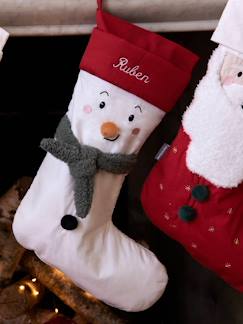 Linge de maison et décoration-Chaussette de Noël bonhomme de neige personnalisable