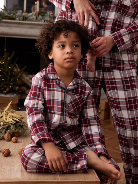 Fille-Pyjama de Noël à carreaux enfant capsule famille