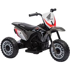 Jouet-Moto Cross électrique enfant 3 roues licence officielle Honda CRF 450 R V. max. 3 Km/h fonctions sonores gris