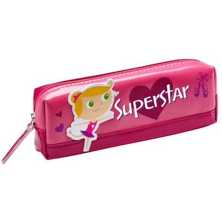 Fille-Accessoires-Cartable, trousse-Trousse enfant - DRAEGER PARIS - Superstar - Rose - Plastique - Fermeture zippée