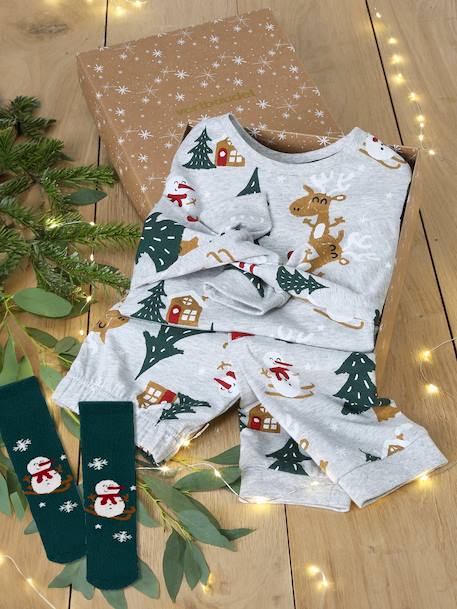 Garçon-Pyjama, surpyjama-Coffret Noël pyjama + chaussettes garçon