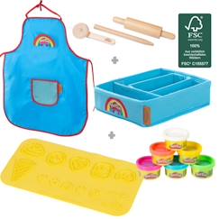 Jouet-Kit de Loisirs Créatifs ROBA x Play-Doh - 6 Pots de Pâte à Modeler + Tablier + Tapis 3D et Accessoires - pour Enfants dès 3 Ans