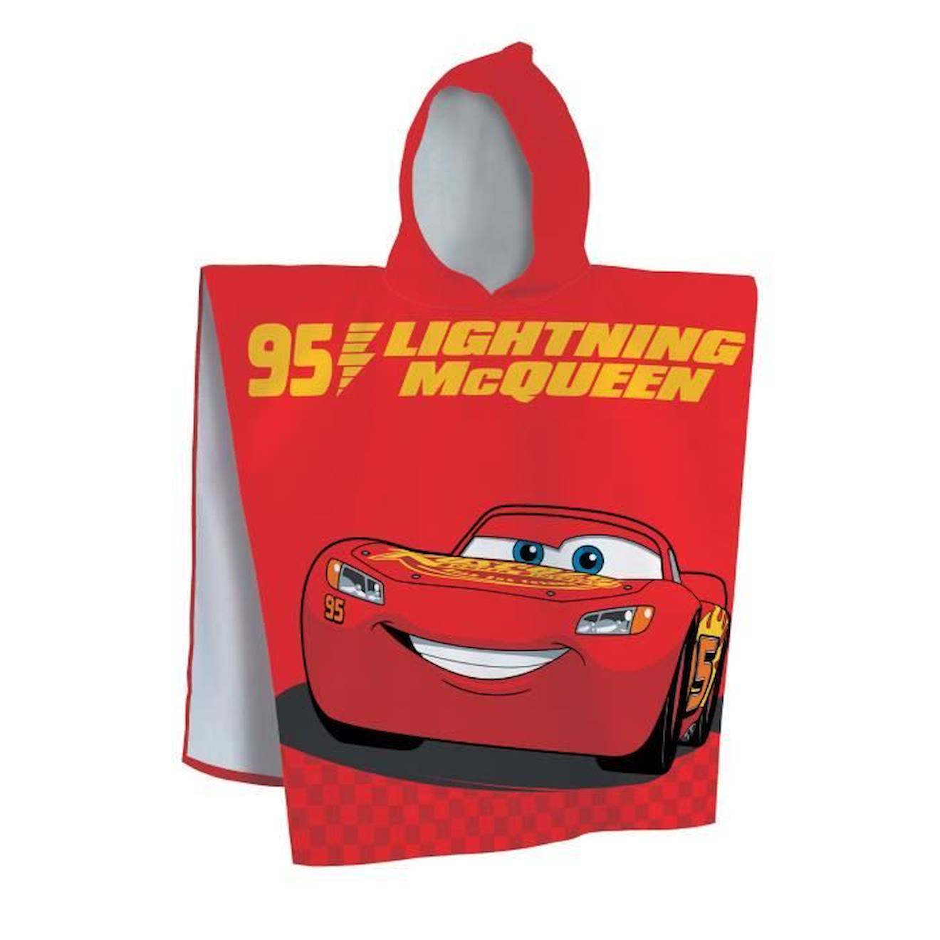 Disney - Cape De Bain Imprimée 100% Coton, Cars 95 Rouge