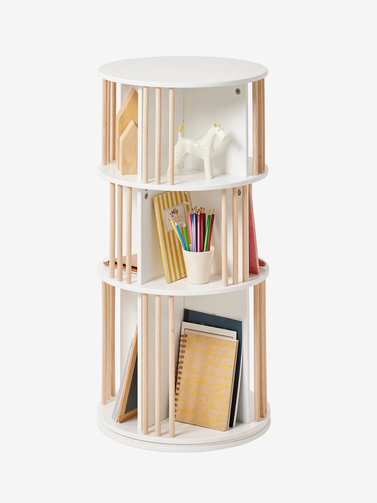 Bibliothèque tournante 3 Étages blanc (Vertbaudet) - Image 3