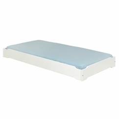 -Lit empilable avec matelas 90x190 cm Jelly blanc