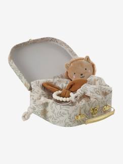 Jouet-Doudou personnalisable en gaze de coton + hochet et valisette BABYLON