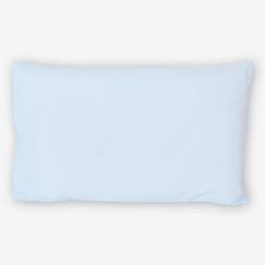 -Taie d'oreiller - TROIS KILOS SEPT - Bleu - 40x60 cm - 100% coton - Rectangulaire - Uni - Essentiel