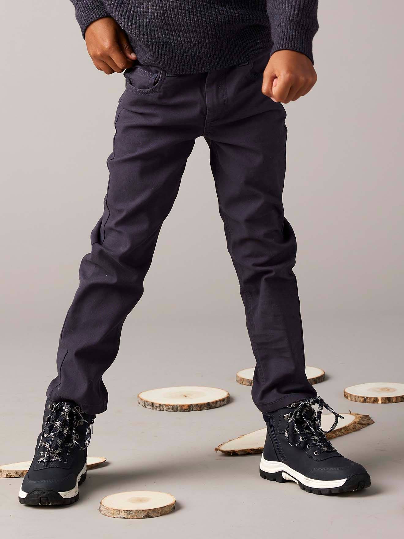 Pantalon garçon indestructible facile à enfiler bleu nuit