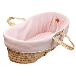 Puériculture-Couffin bébé avec Matelas Habillage et Drap Housse Rose Taille Unique