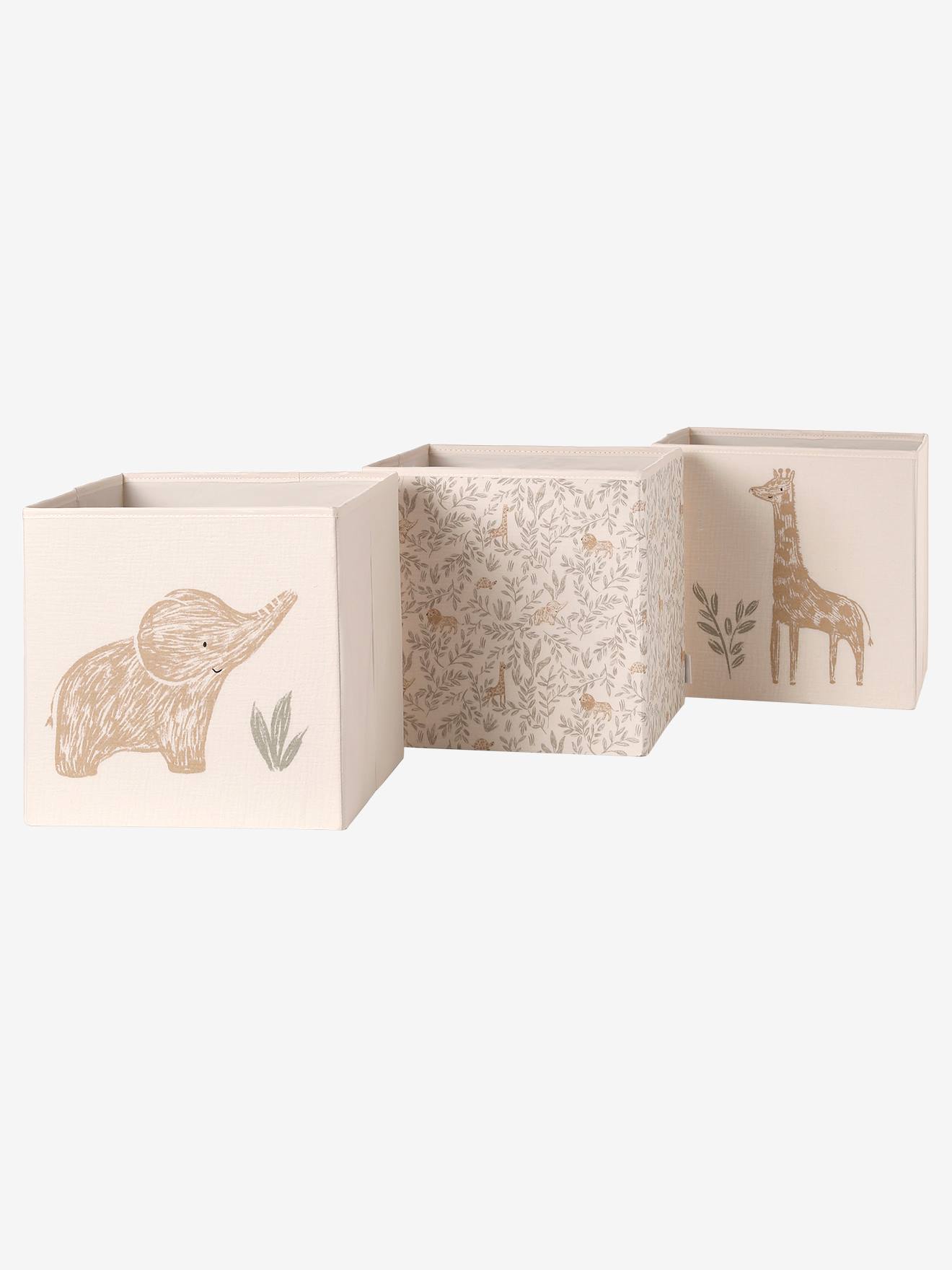 Lot de 3 bacs de rangement BABYLON beige (Vertbaudet) - Image 1
