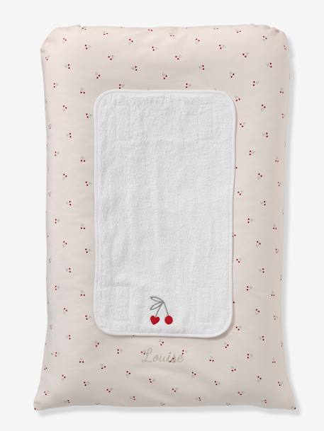 Vertbaudet - Matelas à langer personnalisable CHERRY beige imprimé