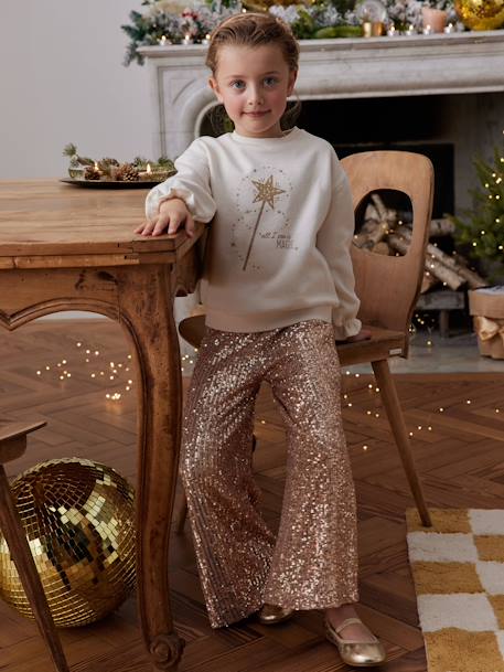 Fille-Pantalon large à sequins Noël fille