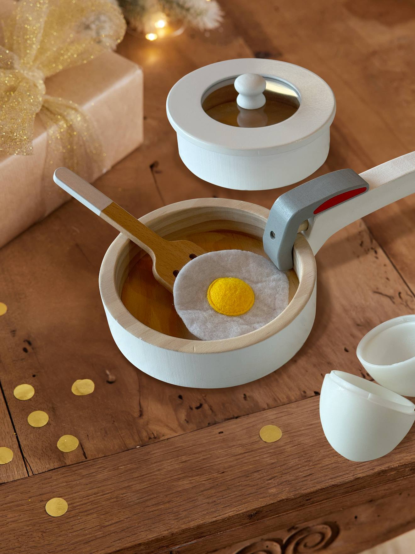 Set de poêles bois FSC® blanc