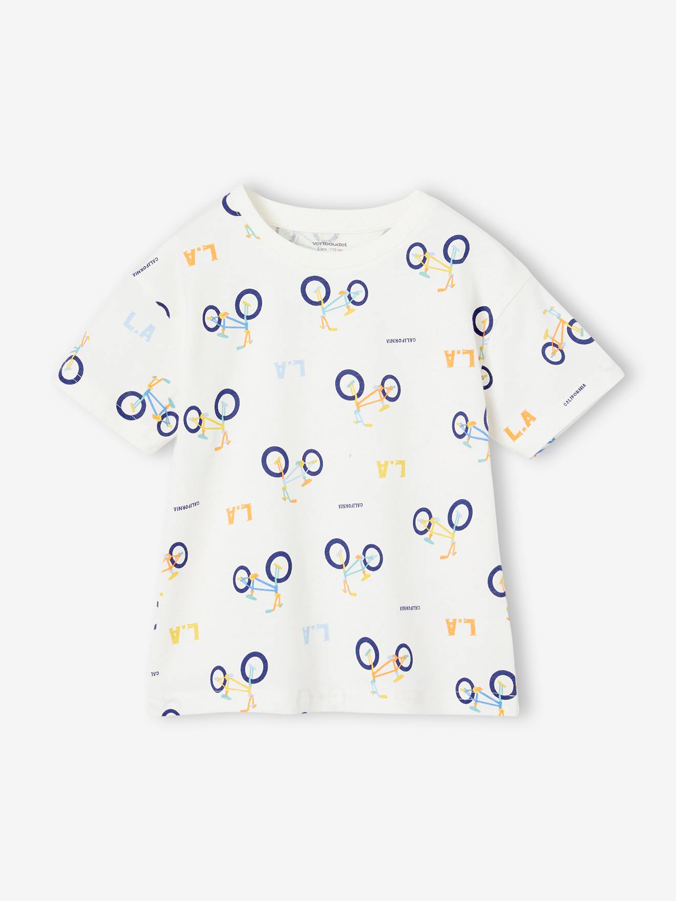T-shirt motifs graphiques blanc imprimé