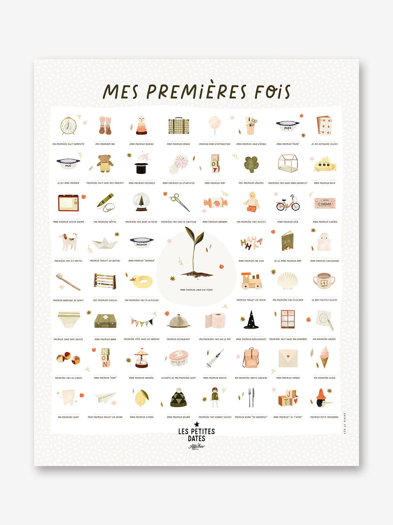 Affiche Mes premières fois - Léa le Pivert LES PETITES DATES blanc