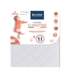 Chambre et rangement-Matelas Bébé 70x140x11cm Climatisé - Sans Traitement - Face Hiver Ouatinée - Face Été - Garantie 5 Ans - Fabriqué En France