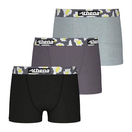 Garçon-Boxers - ATHENA - Lot de 3 - Coton stretch - Confort optimal - Mixte enfant