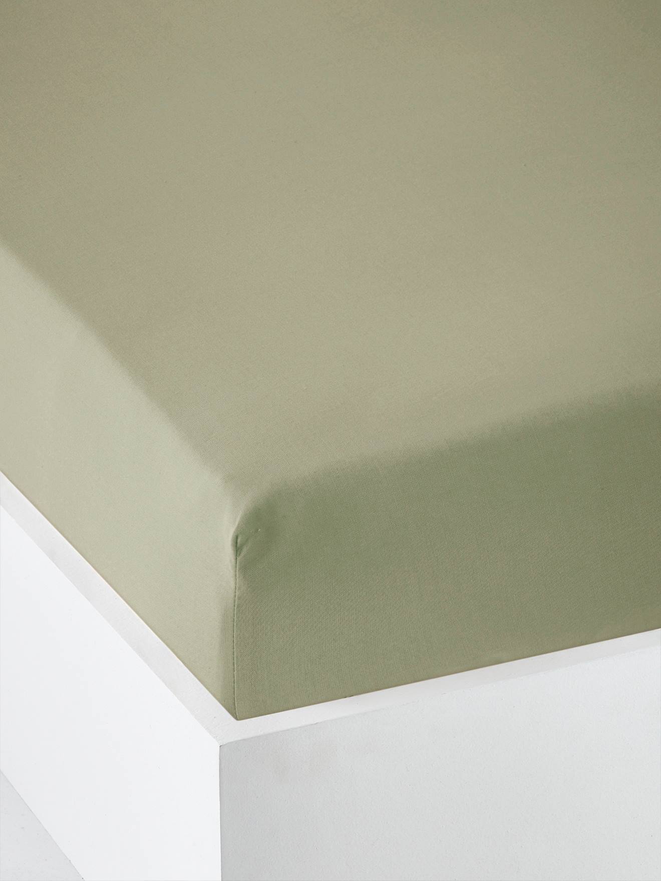 Drap-housse uni bébé olive