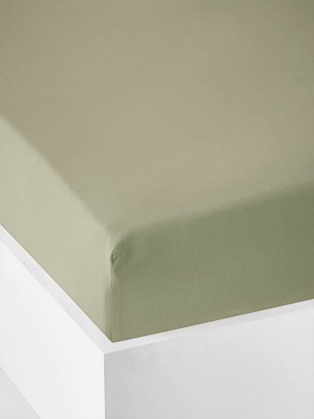 Vertbaudet - Drap-housse uni bébé olive