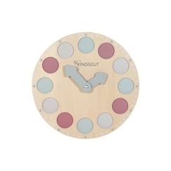 -Jeu d'éveil éducatif - KINDSGUT - Horloge en bois pour enfant - Rose - Scandinave Moderne