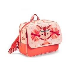 -Cartable - Lilliputiens - Wonder Stella - Rouge et rose - Toile - 30 x 25 x 10 cm