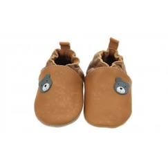 -Chaussons - Robeez - Doubear - Cuir - Marron camel - Confort optimal pour enfants