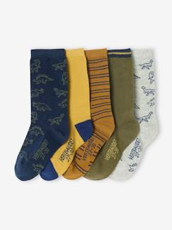 -Lot de 5 paires de chaussettes dinosaures garçon