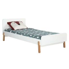 -Lit enfant - AKITEN RETAIL - Gabby - 90x190 cm - Blanc - Style scandinave - Matelas inclus