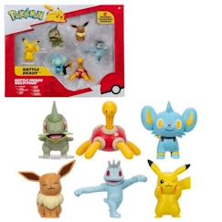 Jouet-Pack 6 Figurines Pokémon - BANDAI - JW3614 - 5 cm - Combats Pokémon