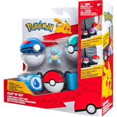 Jouet-Ceinture - BANDAI - Pokémon Clip ‘N’ Go - 1 ceinture, 2 Poké Balls et 1 figurine Carapuce 5 cm