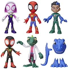 Jouet-Coffret Héros dinosaures et Lizard, 5 figurines, jouet de super-héros préscolaire, à partir de 3 ans, Spidey et ses Amis