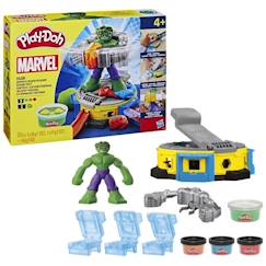 -Play-Doh Hulk Écrase tout, coffret pâte à modeler avec figurine Hulk, à partir de 4 ans, Marvel