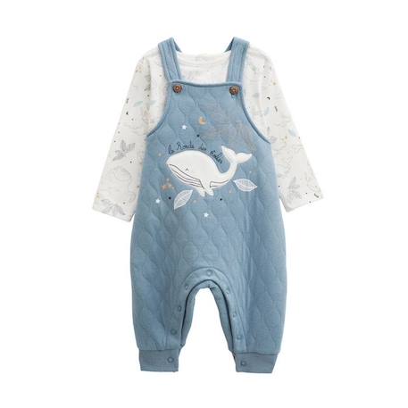 Ensemble salopette bébé en coton matelassé et t-shirt Petite Balade  - vertbaudet enfant