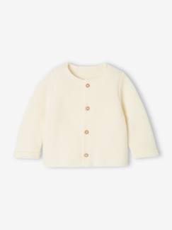 -Gilet bébé naissance maille point mousse