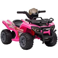 Jouet-Quad buggy voiture électrique enfant - HOMCOM - quad électrique - 18-36 mois - 6 V 2 Km/h max. - rose