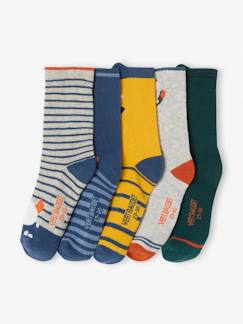 -Lot de 5 paires de chaussettes "monstres" garçon