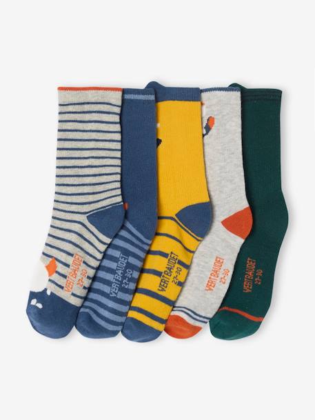 Garçon-Sous-vêtement-Lot de 5 paires de chaussettes "monstres" garçon