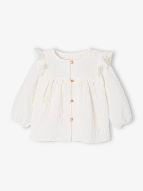 Bébé-Blouse bébé gaze de coton à volants