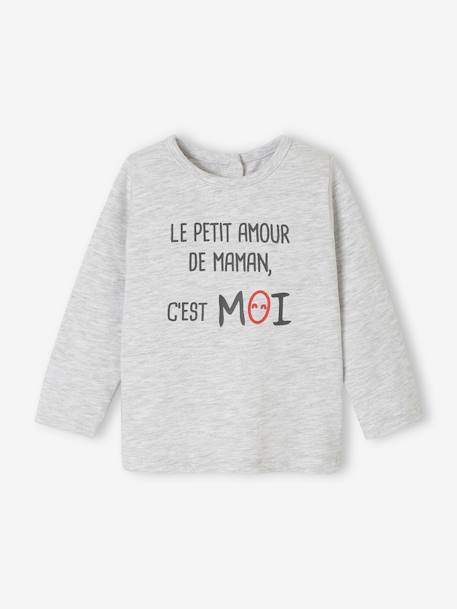 Bébé-T-shirt, sous-pull-T-shirt bébé à message manches longues