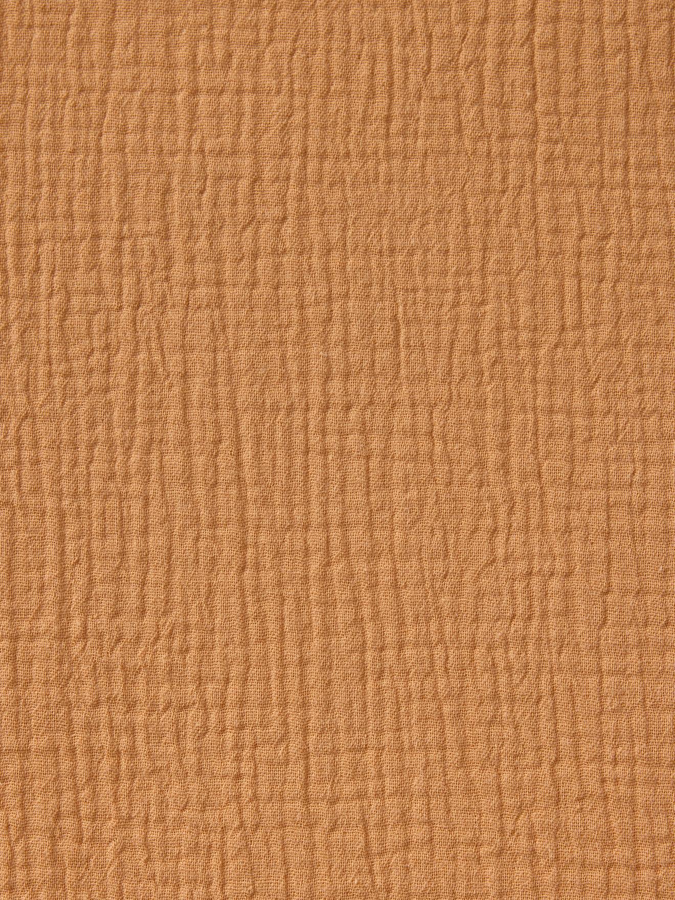 Drap housse bébé uni en gaze de coton Bio* ocre (Vertbaudet) - Image 2