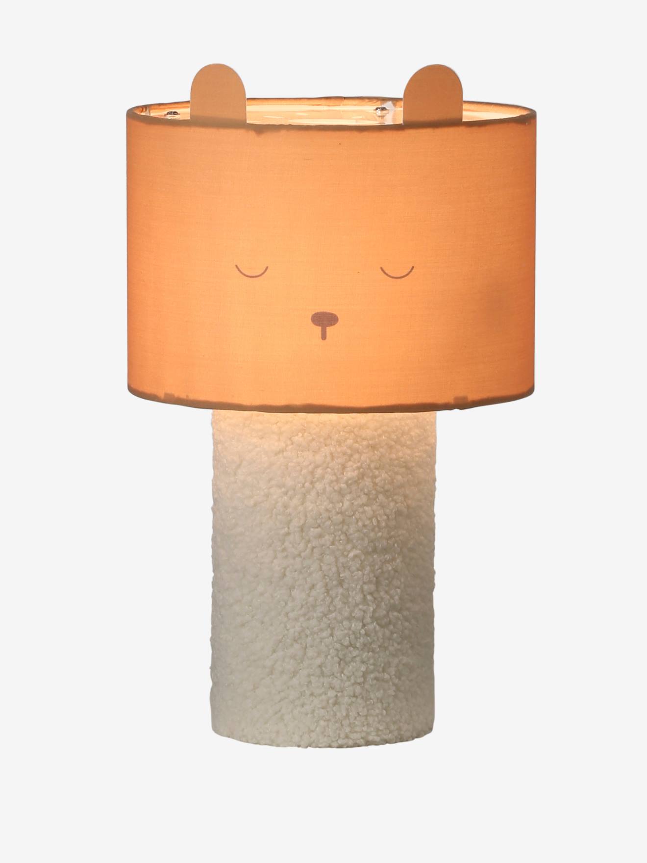 Lampe à poser Ourson pied en bouclette cannelle (Vertbaudet) - Image 2