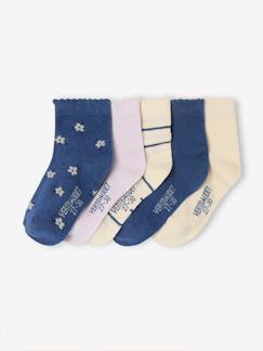 -Lot de 5 paires de mi-chaussettes fille