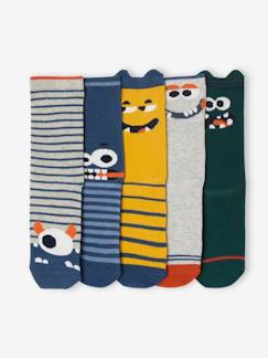 Lot de 5 paires de chaussettes "monstres" garçon  - vertbaudet enfant