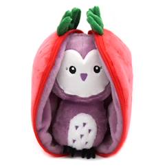 Jouet-Les Déglingos - Peluche Flipetz Chouette Fraise - GLOBE TROTOYS