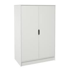 Chambre et rangement-Armoire deux portes imitation bois hauteur 138cm Arthur