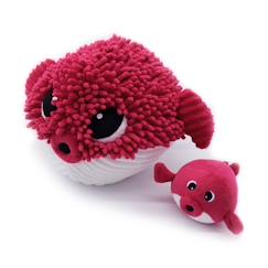 Jouet-Les Déglingos - Peluche Ptipotos Poisson globe et son bébé rouge - GLOBE TROTOYS