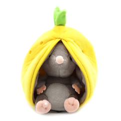 Jouet-Peluche - Les Déglingos - Flipetz Souris Citron - 2 en 1 - Jaune - 15x13x22 cm